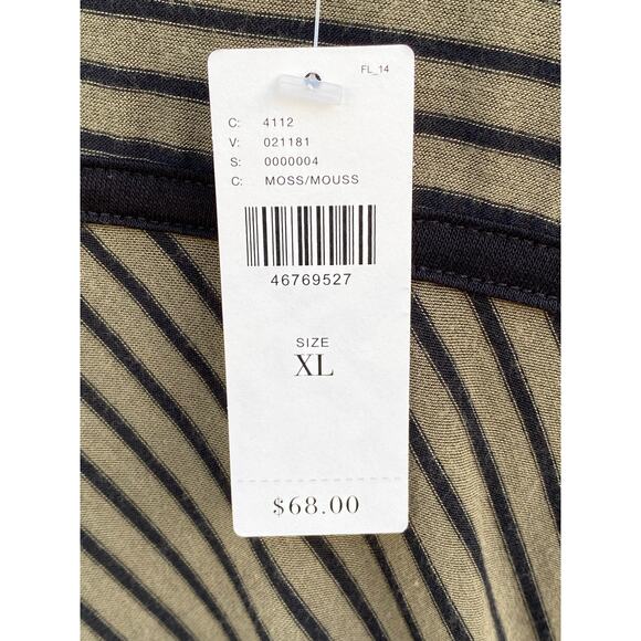 Maeve Cap Sleeve Women's Wrap Top Olive with Black Stripes NWT‎ Size XL - Picture 10 of 15
